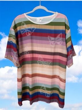 Lauren Good Day Native American Ribbons Butterfly Mini Dress - Women's Tunic L